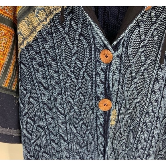 Free people Sammie combo sweater cardigan, Poncho with hood XS - Picture 6 of 14